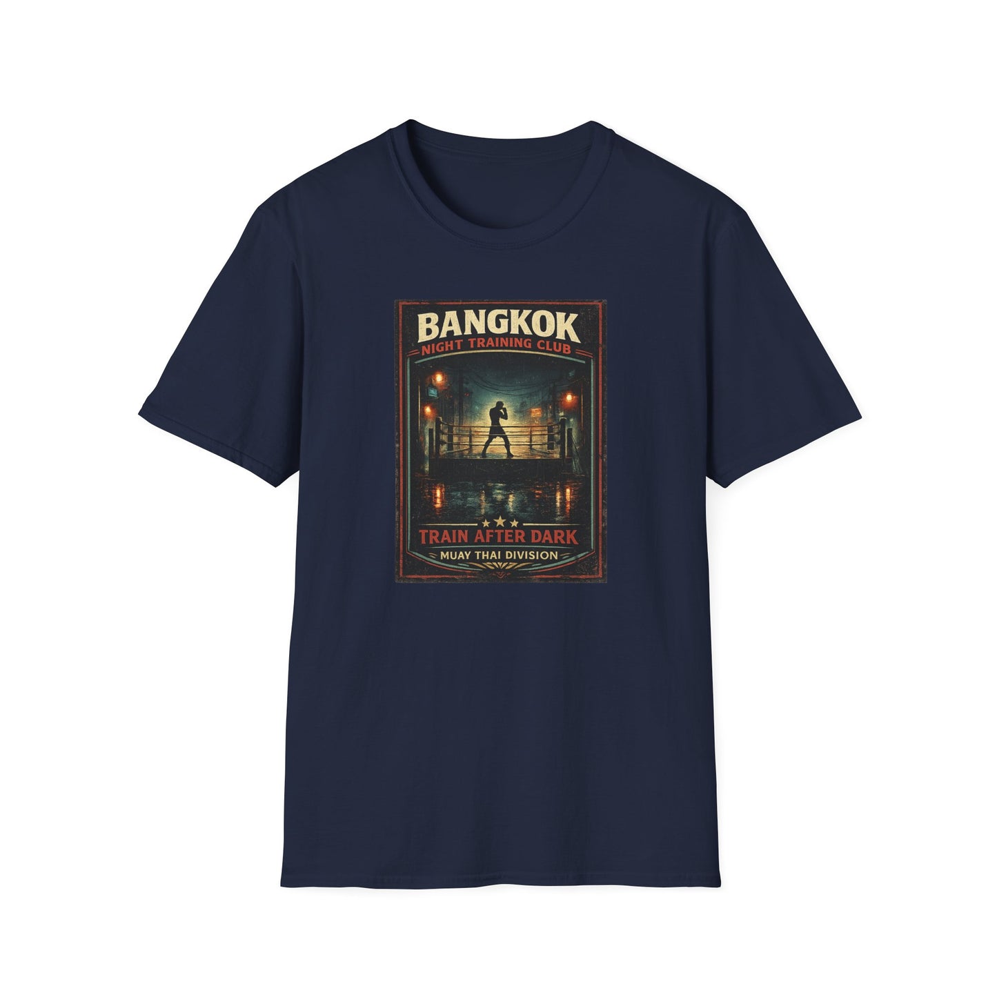 Bangkok Night Training Club T-Shirt Schwarz Muay Thai Graphic Tee Geschenk