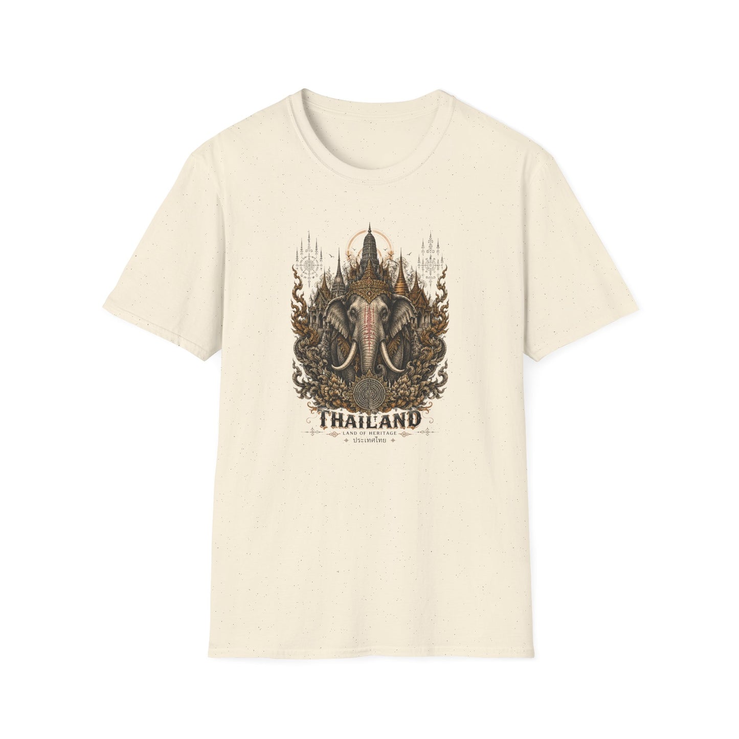 Thailand Elefant T-Shirt schwarz — Tempel Grafik Thai Streetwear Geschenk