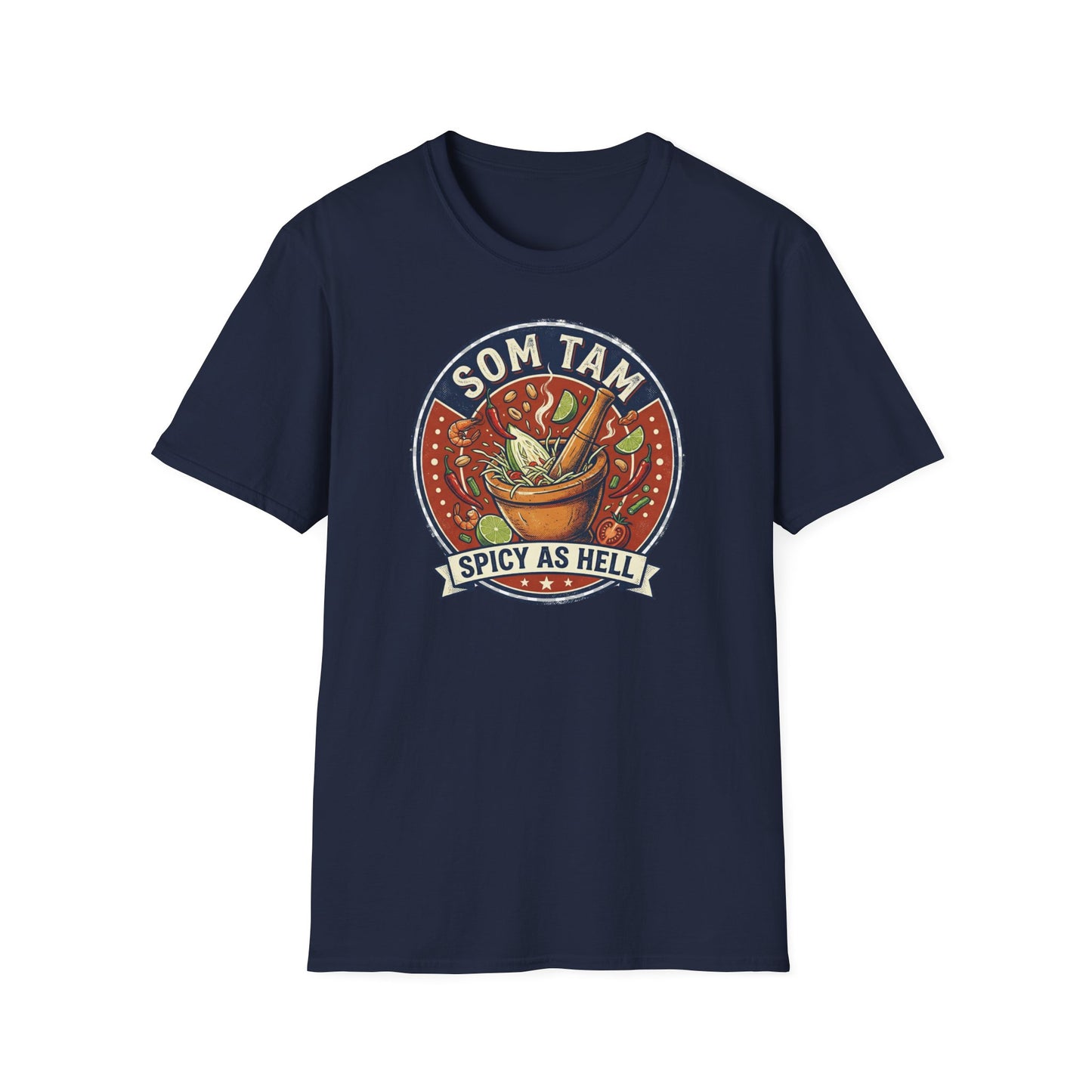 Som Tam T-Shirt schwarz Thai Food Graphic Tee Streetwear