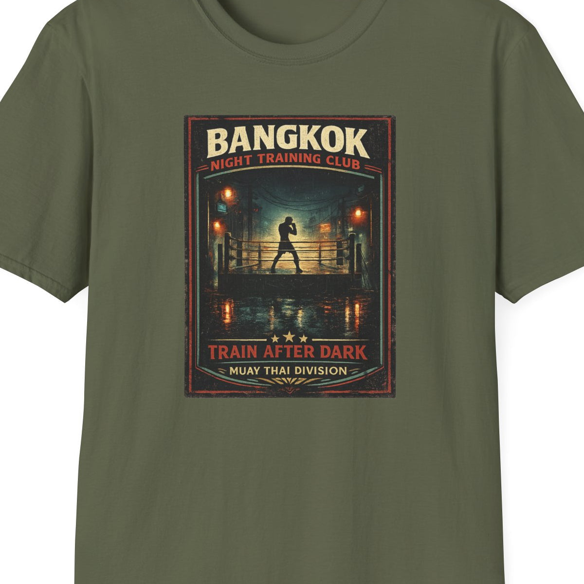 White Bangkok Night Training Club T-Shirt – Design Nahaufnahme