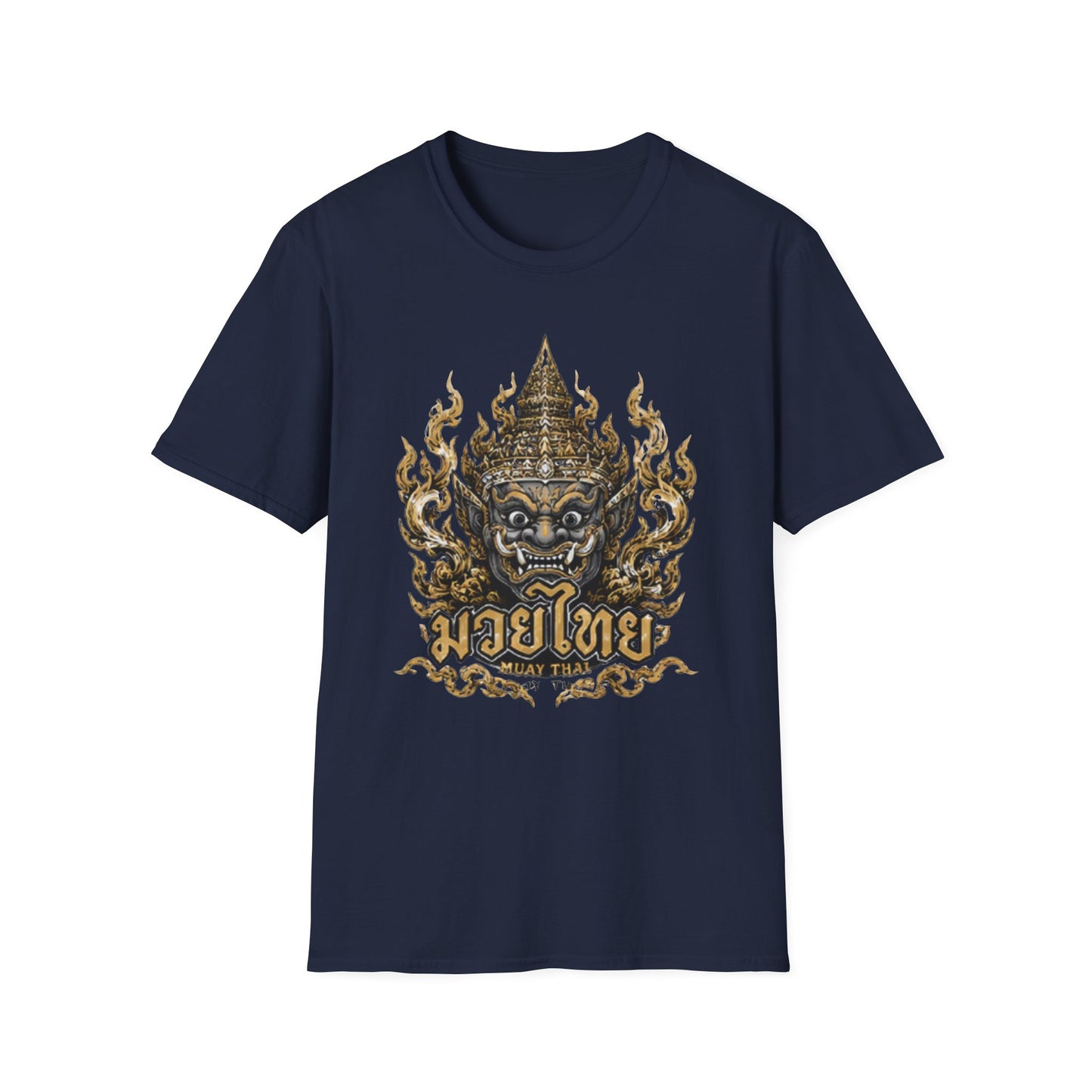 Muay Thai Yaksha Guardian T-Shirt – Thai Boxing Streetwear Dämonen Maske Graphic Tee