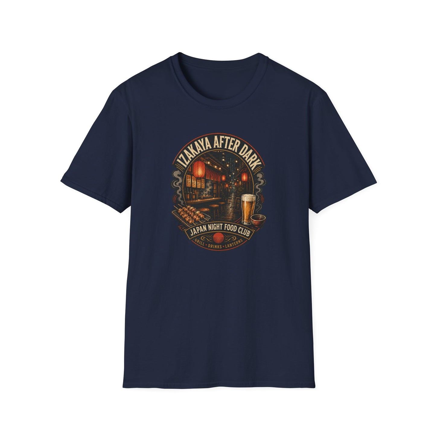 Izakaya After Dark T-Shirt Japanese Streetwear Graphic Tee Vorderansicht