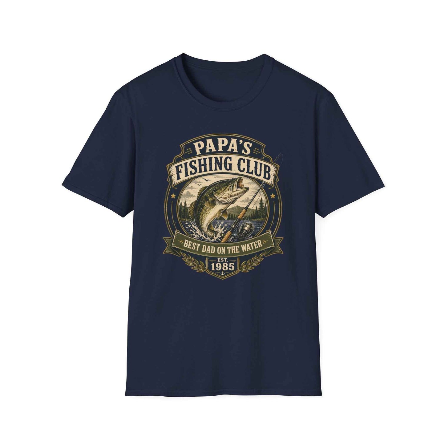 Papa's Fishing Club Angler T-Shirt – Bester Papa am Wasser, Vatertagsgeschenk