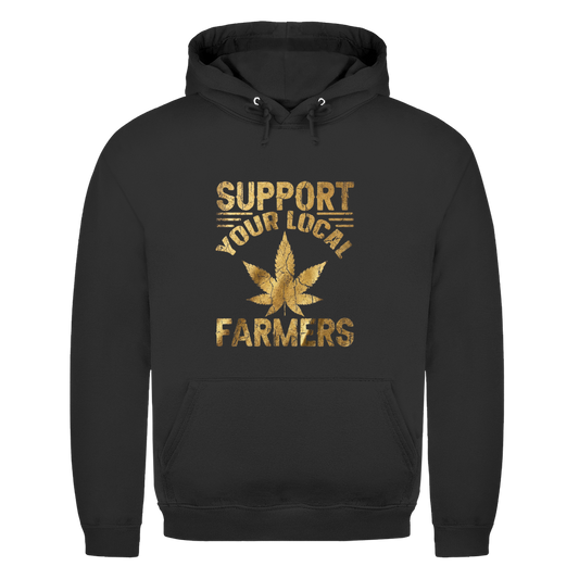 Support Your Local Farmers – Premium Hoodie – Hoodie Designdetail Nahaufnahme