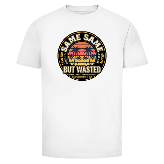 Same Same But Wasted T-Shirt – Party – T-Shirt Designdetail Nahaufnahme
