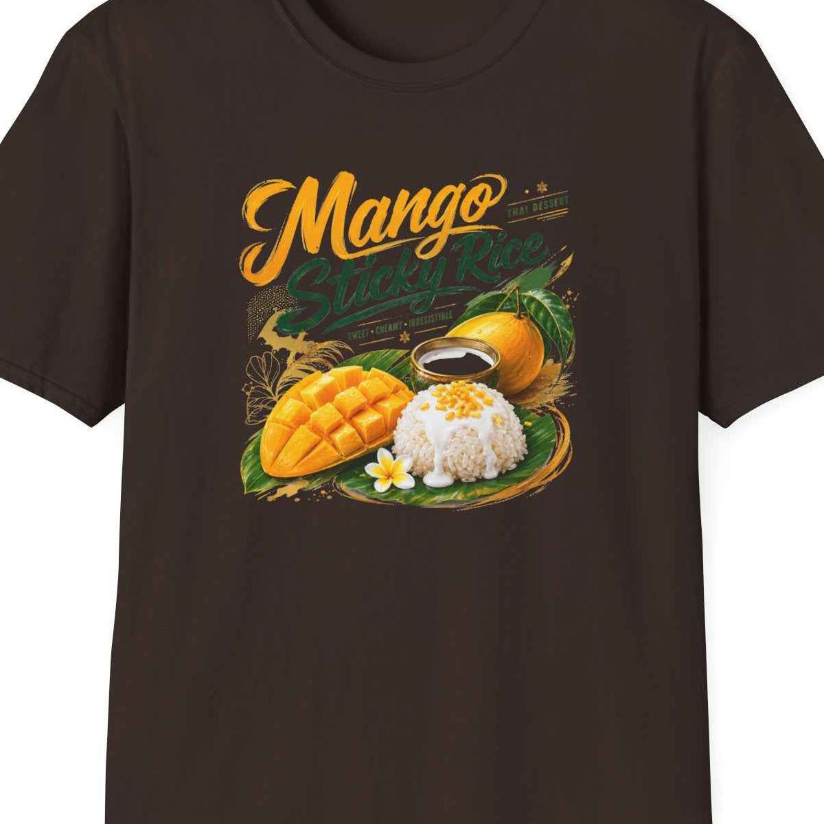 Mango Sticky Rice T-Shirt – Sweet Life BKK · Thai Dessert Graphic Tee | Wild Boys – Design Nahaufnahme