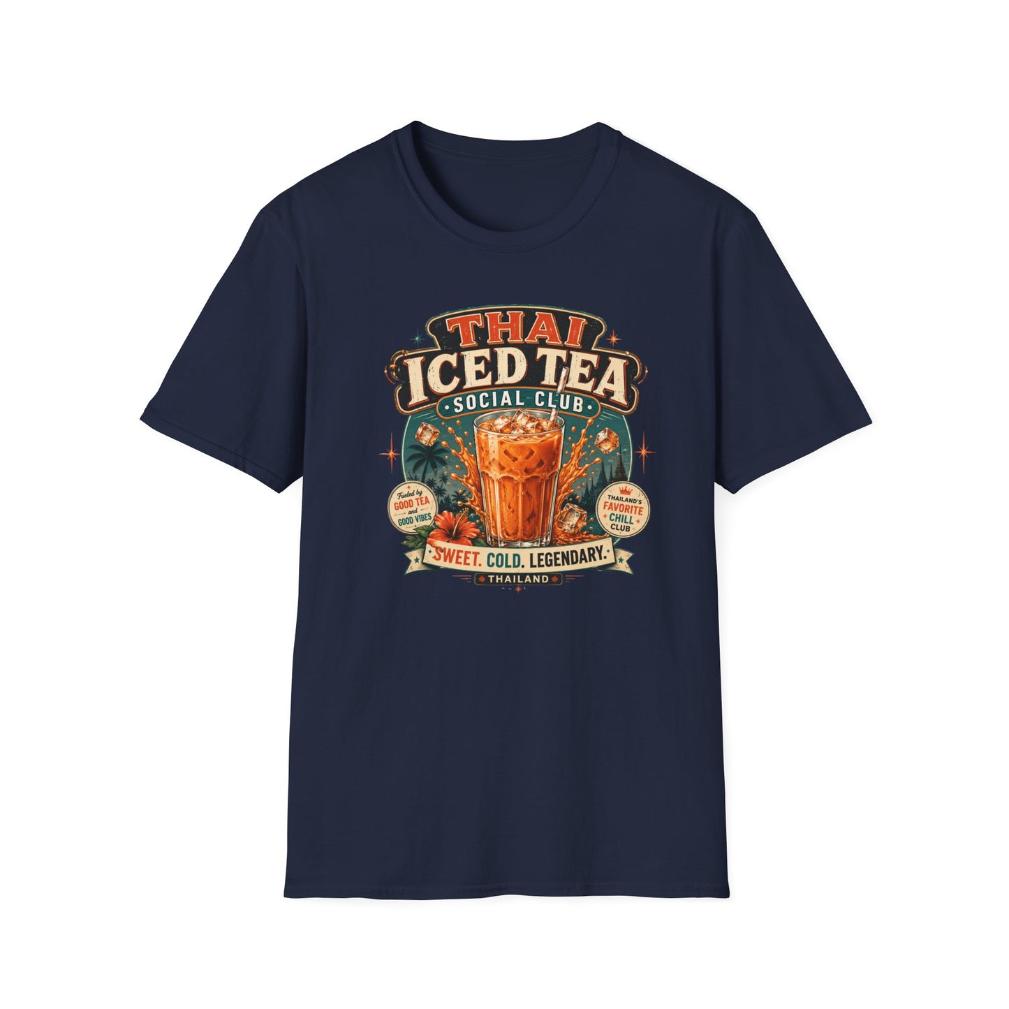 Thai Iced Tea Social Club T-Shirt braun Thai Tea Lover Bubble Tea Tee