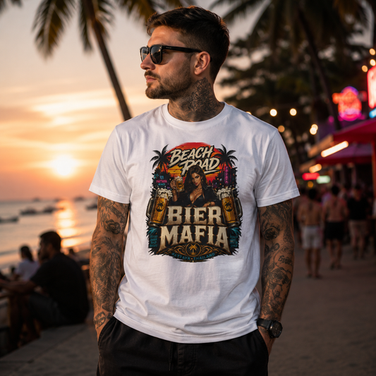 Beach Road Bier Mafia T-Shirt – Pattaya Thailand Beach Streetwear Unisex
