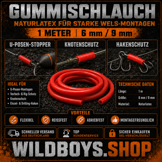 Gummischlauch 1m 6mm 9mm Eigenschaften Infografik Naturlatex flexibel reissfest