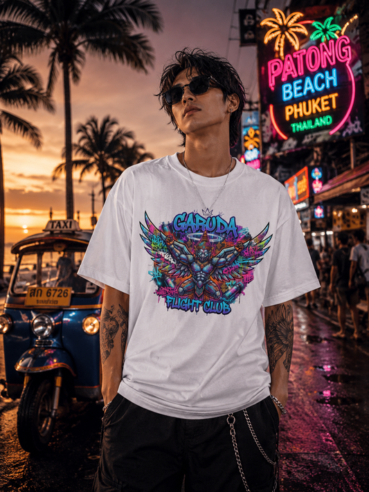 Garuda T-Shirt – Thai Mythologie Streetwear Neon Design Herren Damen
