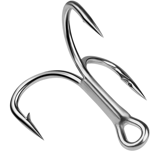 Waller Drillinge 6 Stueck Premium Welshaken Treble Hook ultrascharf silber