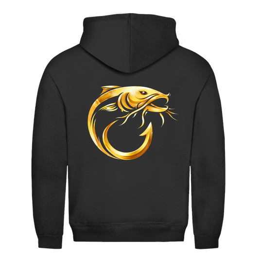 Wild Boys Gold Catfish Hoodie – Hoodie Designdetail Nahaufnahme