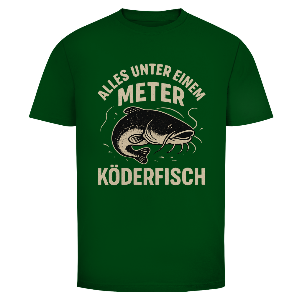 Angler T-Shirt – „Alles unter einem Meter ist Köderfisch“ – Waller Fishing Fun Shirt - Wild Boys Shop