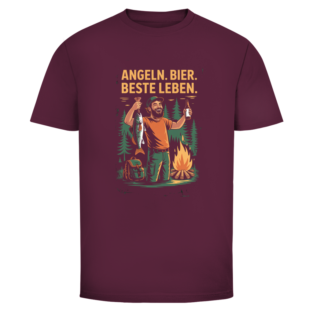 Angler T-Shirt – Angeln. Bier. Beste Leben. – Lustiges Camping & Outdoor Shirt für Männer - Wild Boys Shop