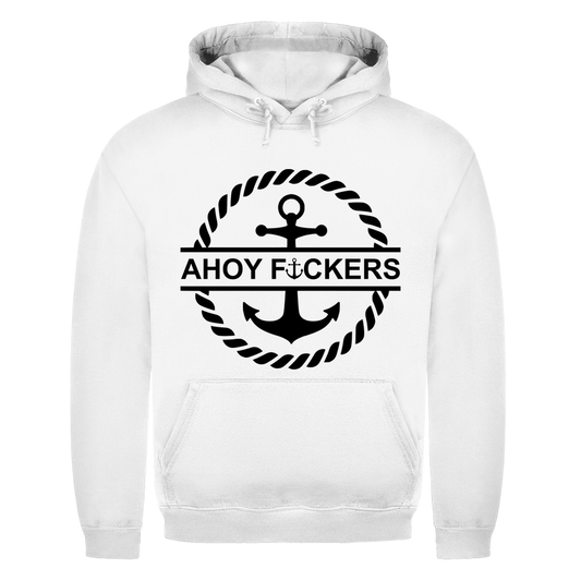 Ahoy Fuckers Hoodie – Angler Herren – Hoodie Designdetail Nahaufnahme