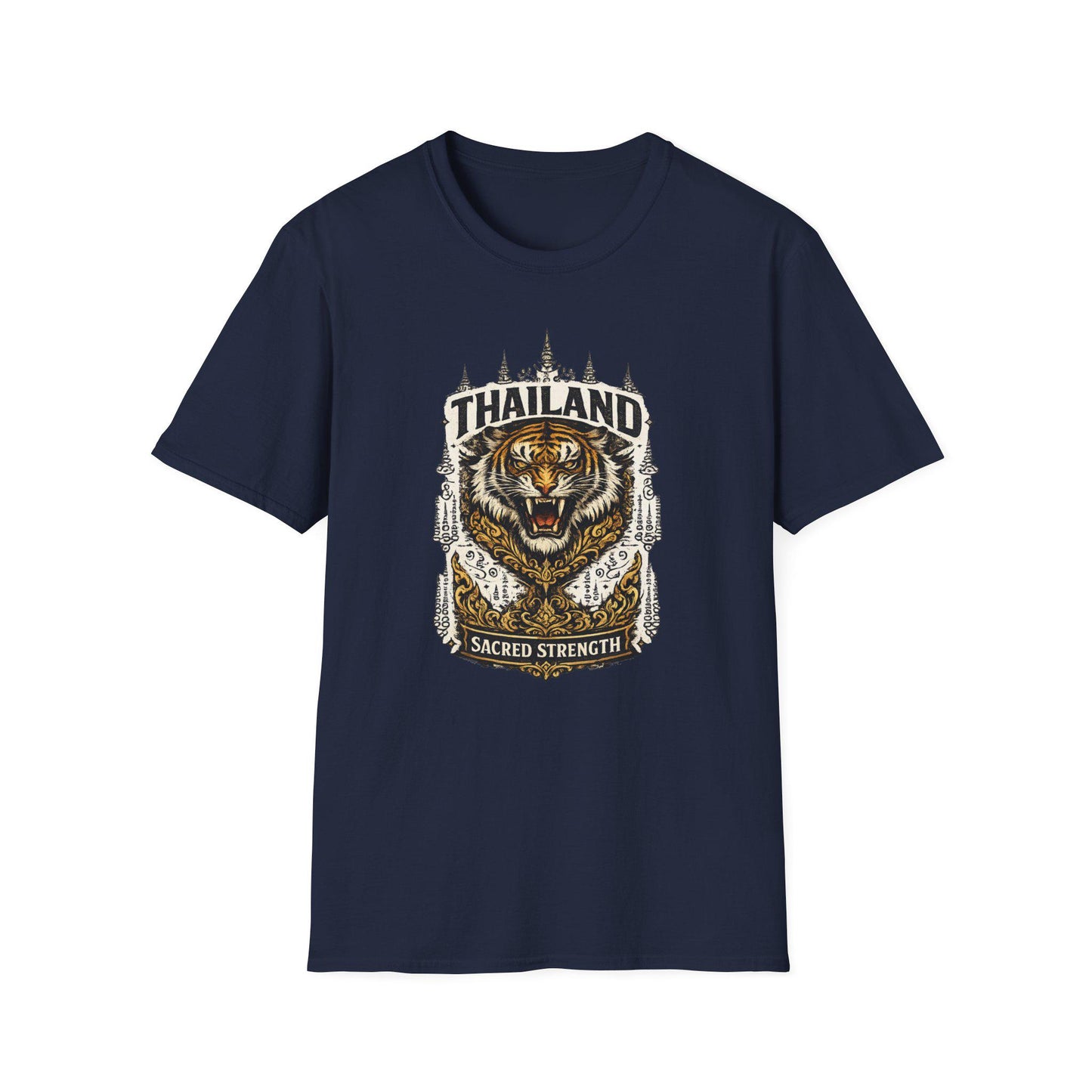 Tiger Crest T-Shirt navy — Thailand Streetwear Vorderansicht