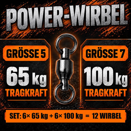 Power-Wirbel Set 6× 65 kg + 6× 100 kg = 12 Wirbel