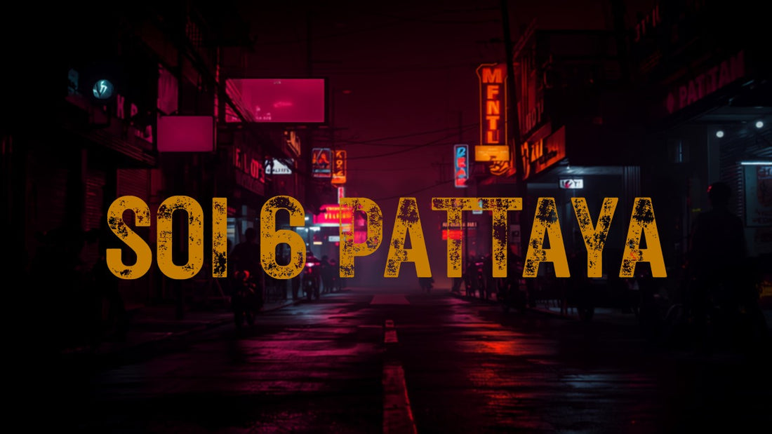 Soi 6 Pattaya bei Nacht - Neonlichter und Bars