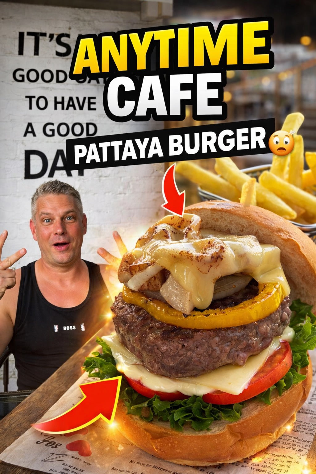 Anytime Cafe Pattaya: Der Burger, der mich sprachlos gemacht hat