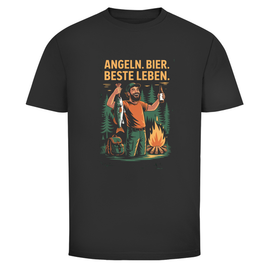 Angler T-Shirt – Angeln. Bier. Beste Leben. – Lustiges Camping & Outdoor Shirt für Männer - Wild Boys Shop