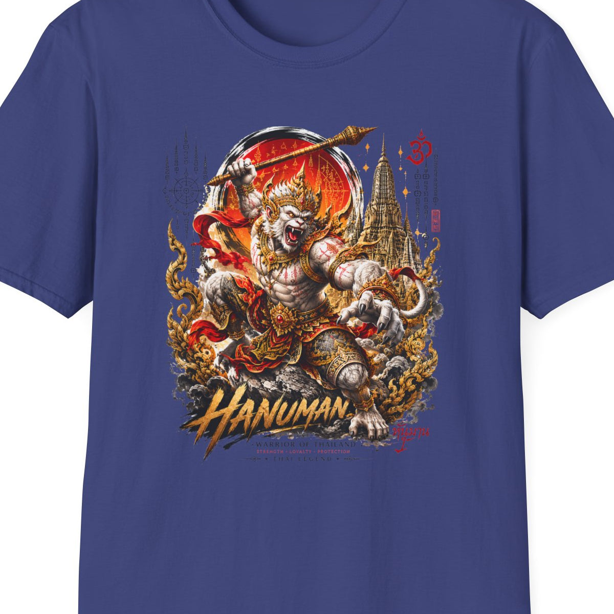 Metro Blue Hanuman T-Shirt – Design Nahaufnahme