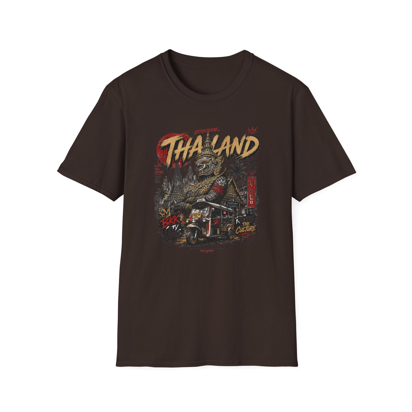 Bangkok Guardian T-Shirt dark chocolate Thailand Streetwear Graphic Tee Vorderansicht