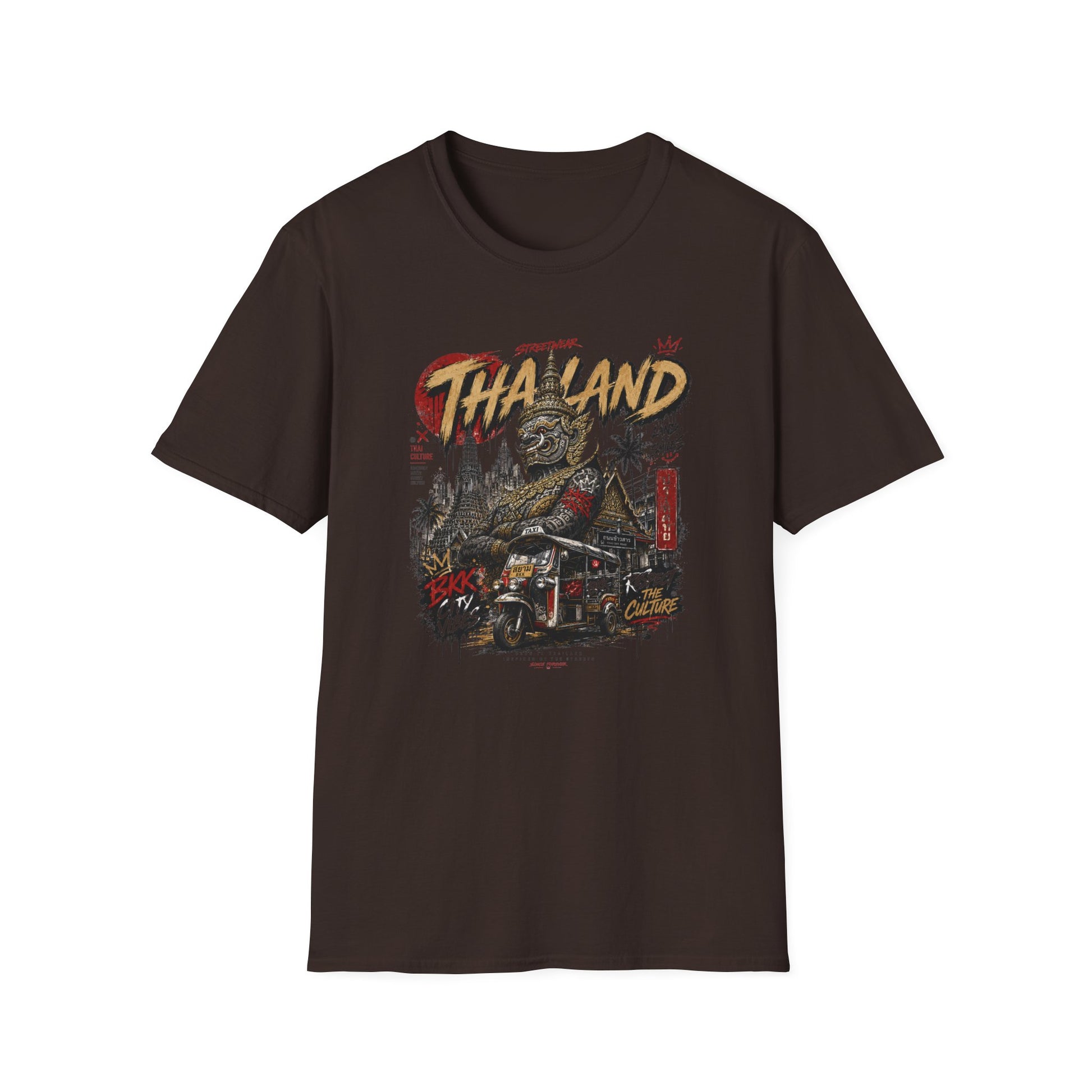 Bangkok Guardian T-Shirt dark chocolate Thailand Streetwear Graphic Tee Vorderansicht