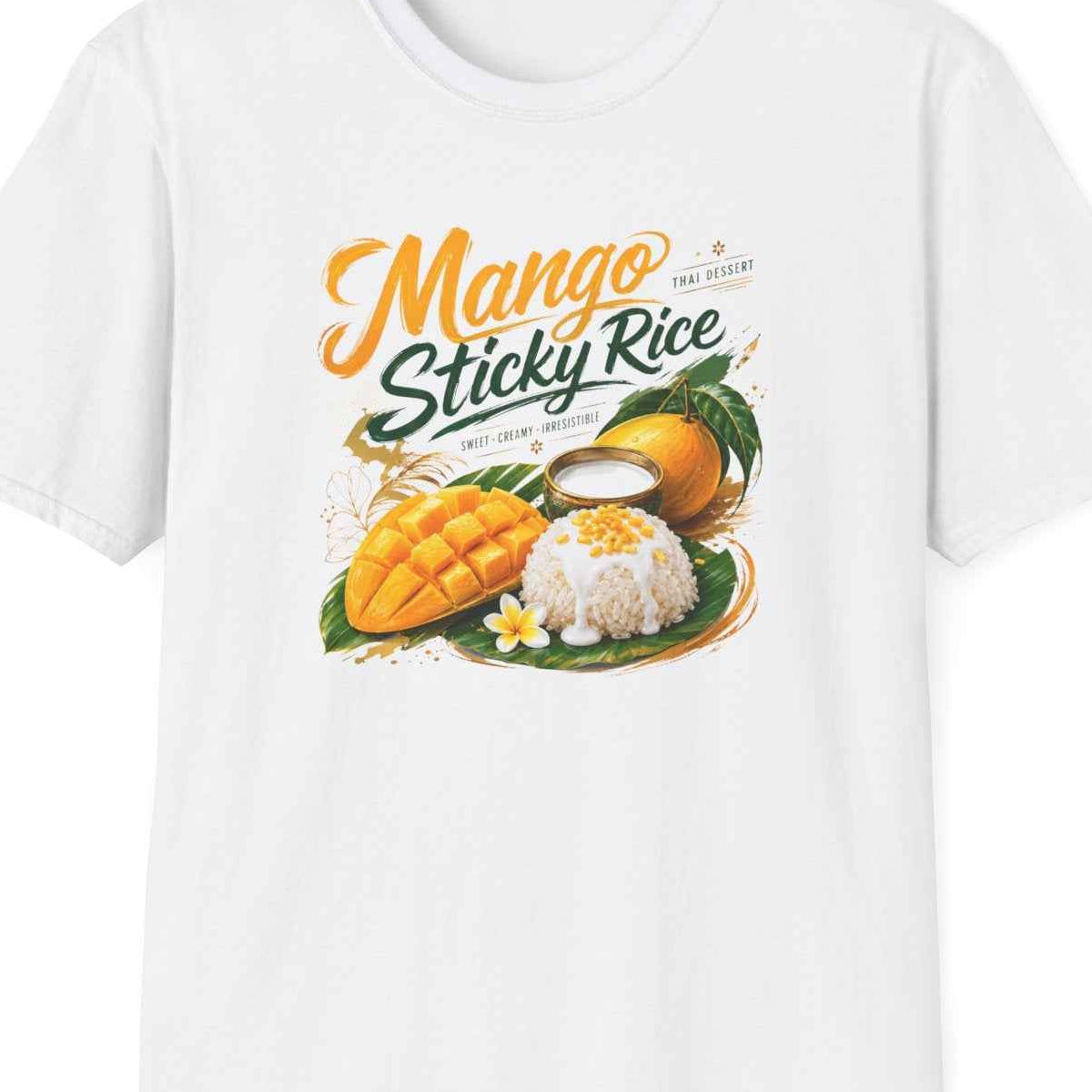 Mango Sticky Rice T-Shirt – Sweet Life BKK · Thai Dessert Graphic Tee | Wild Boys – Design Nahaufnahme