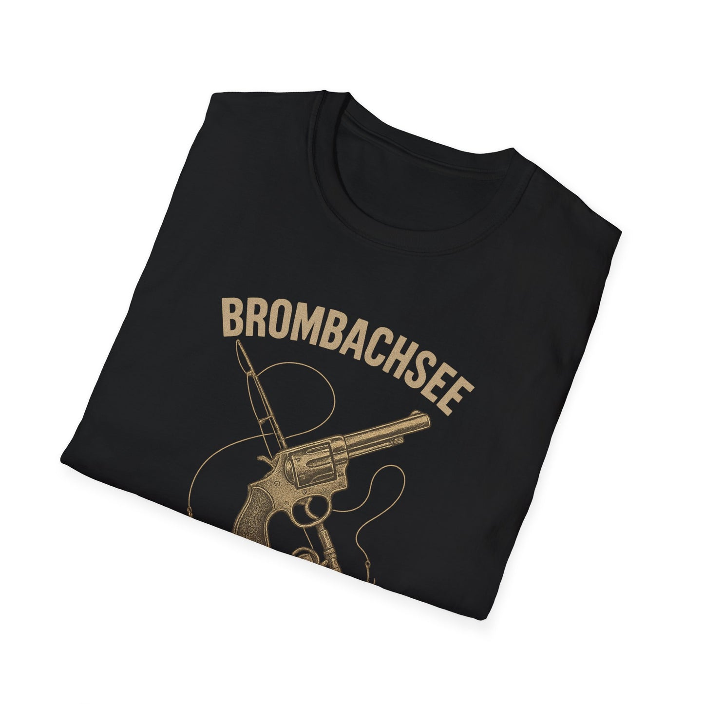 Brombachsee T-Shirt olivgrün — Angler Shirt Franken Vorderansicht