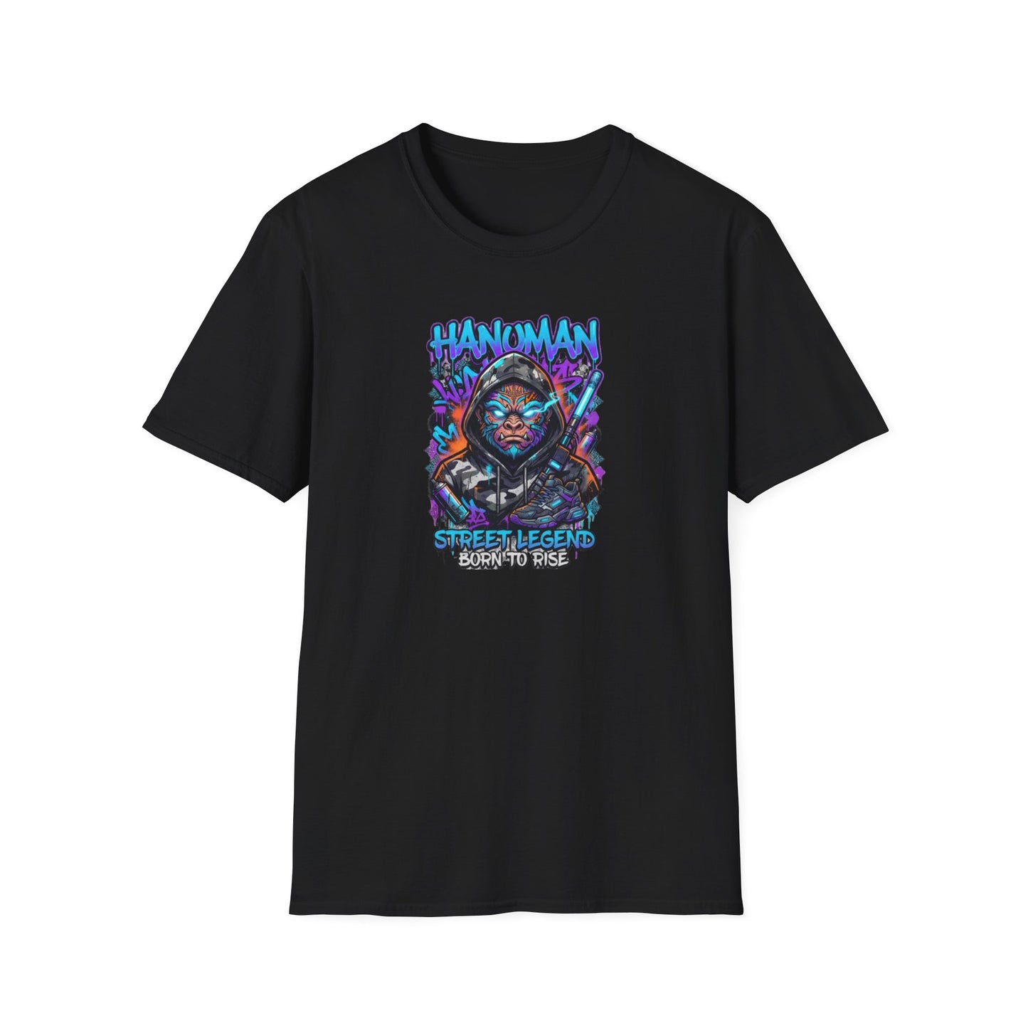 Hanuman T-Shirt schwarz — Street Legend Streetwear Vorderansicht
