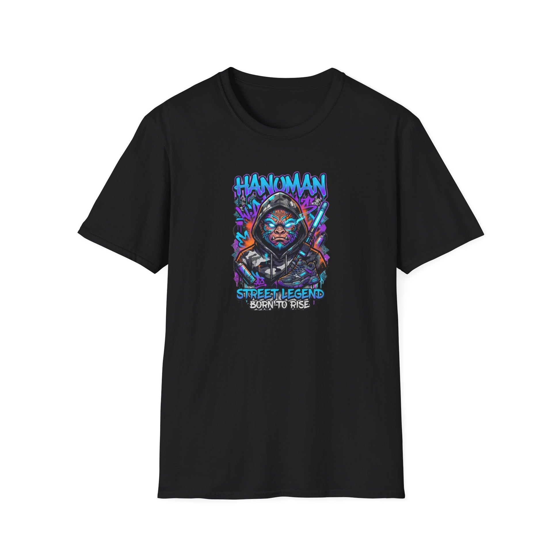 Hanuman T-Shirt schwarz — Street Legend Streetwear Vorderansicht