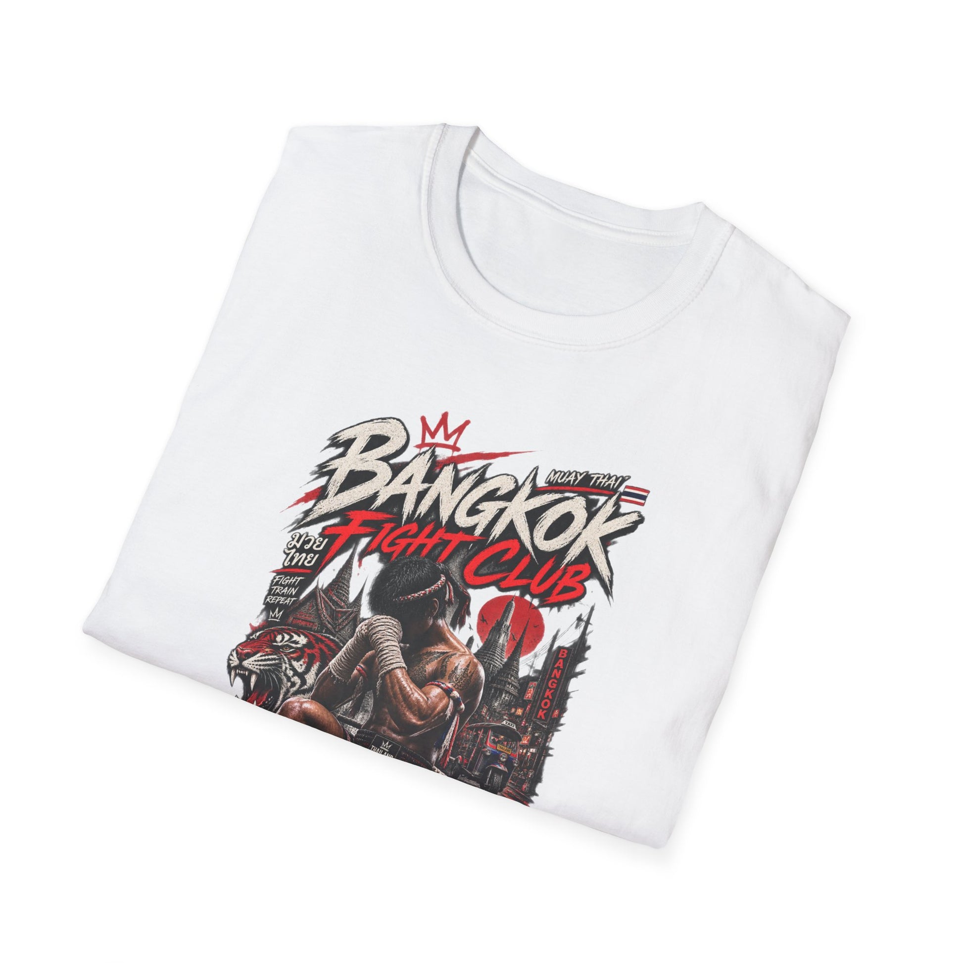 Muay Thai Crown Fighter T-Shirt Dark Chocolate — Bangkok Tiger Streetwear Vorderansicht