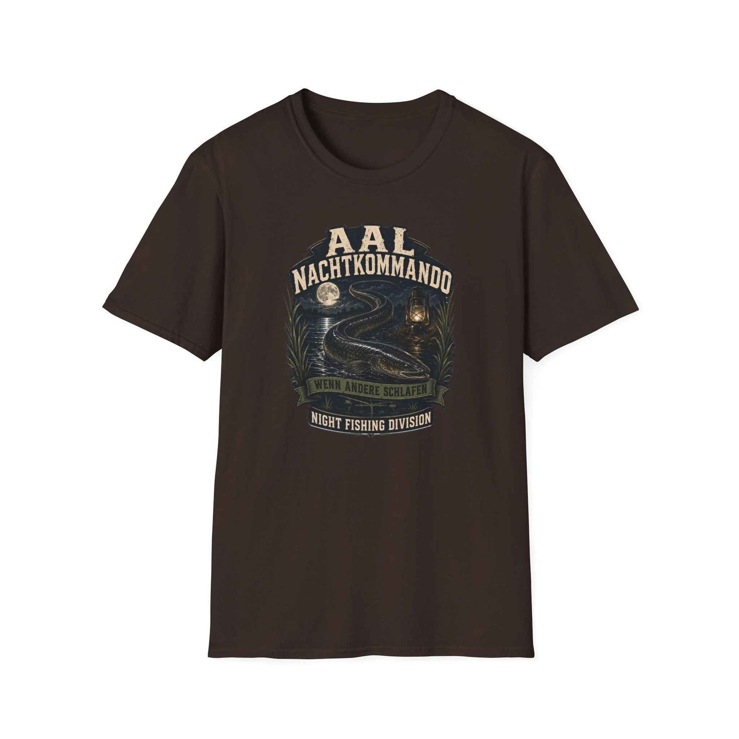 Aal Nachtkommando T-Shirt — Angler Geschenk Nachtangler Ansicht