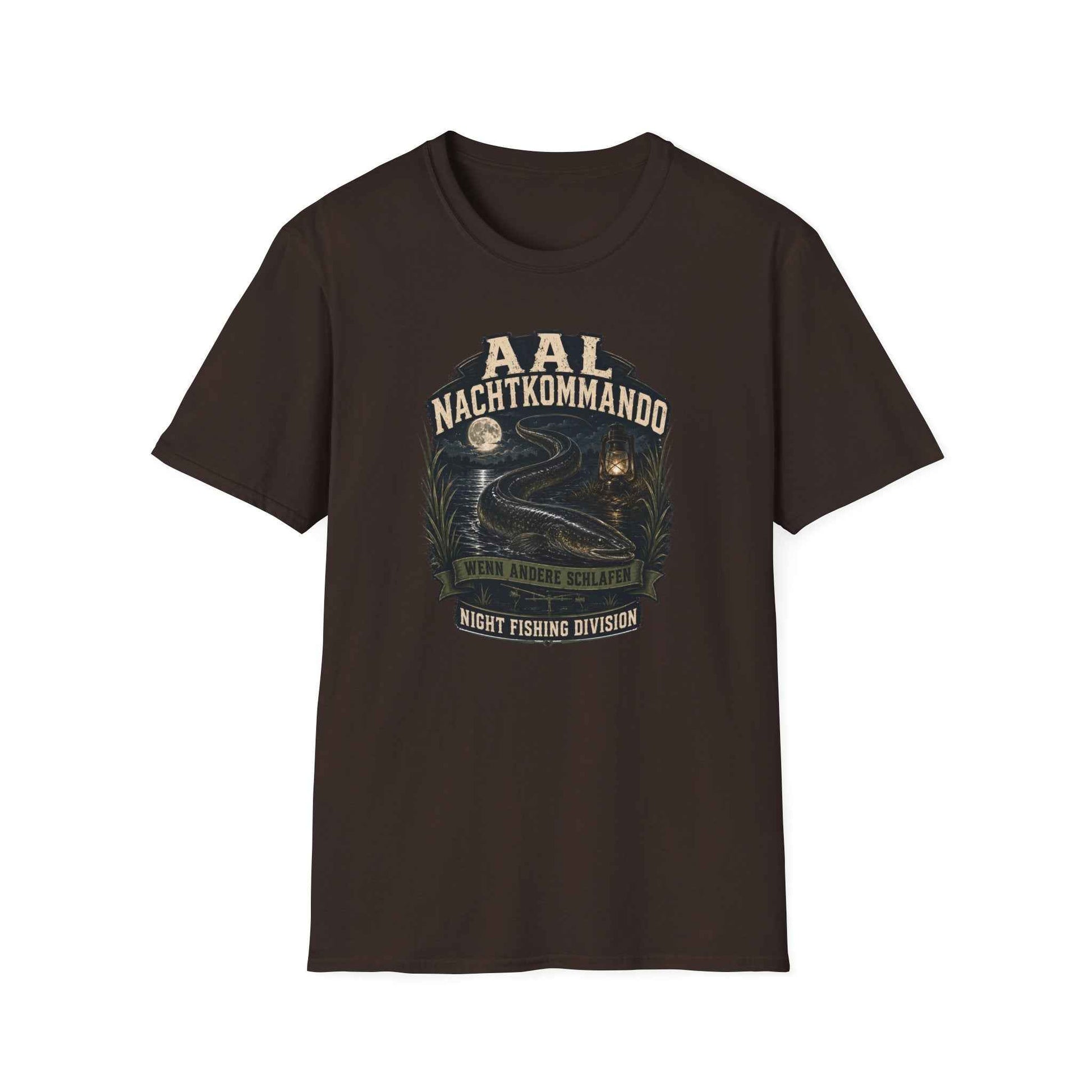 Aal Nachtkommando T-Shirt — Angler Geschenk Nachtangler Ansicht