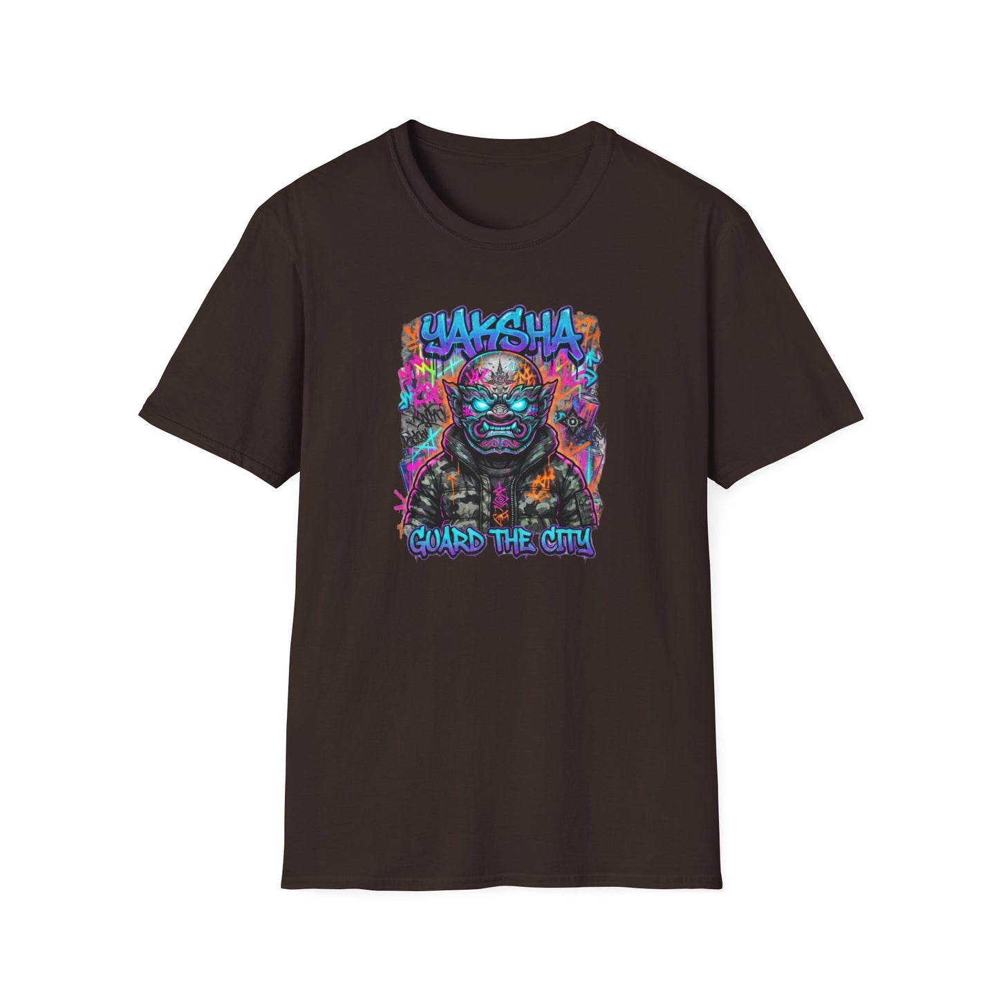 Yaksha T-Shirt Dark Chocolate — Neon Dämon Streetwear Vorderansicht