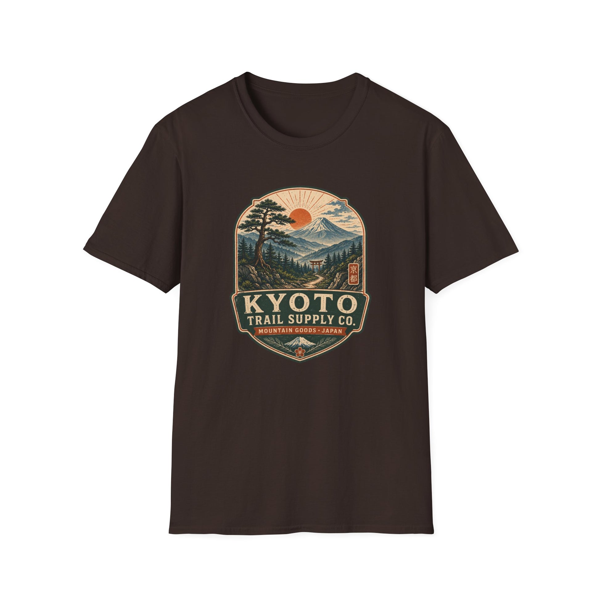 Kyoto Trail Supply Co. T-Shirt schwarzbraun Japan Vintage Graphic Tee Geschenk
