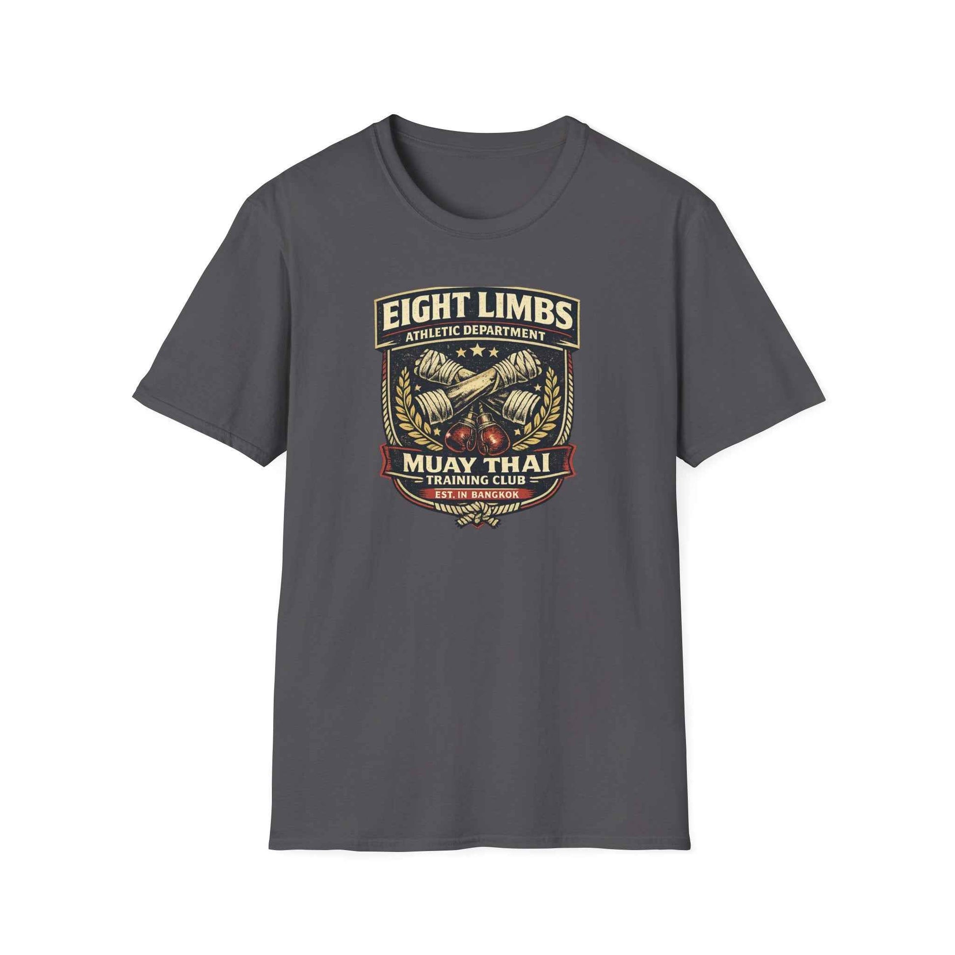 Eight Limbs Muay Thai T-Shirt – Bangkok Training Club Vintage Badge Graphic Tee