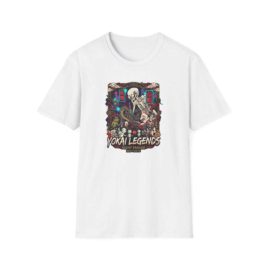 Night Parade Yokai T-Shirt – Japanese Streetwear Skelett Motiv Herren Damen