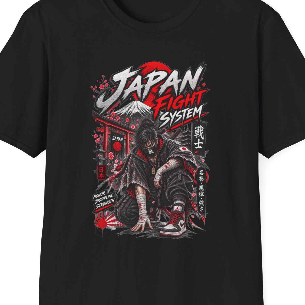 Japan Fight System T-Shirt — Samurai Krieger Japanese Streetwear Herren Damen