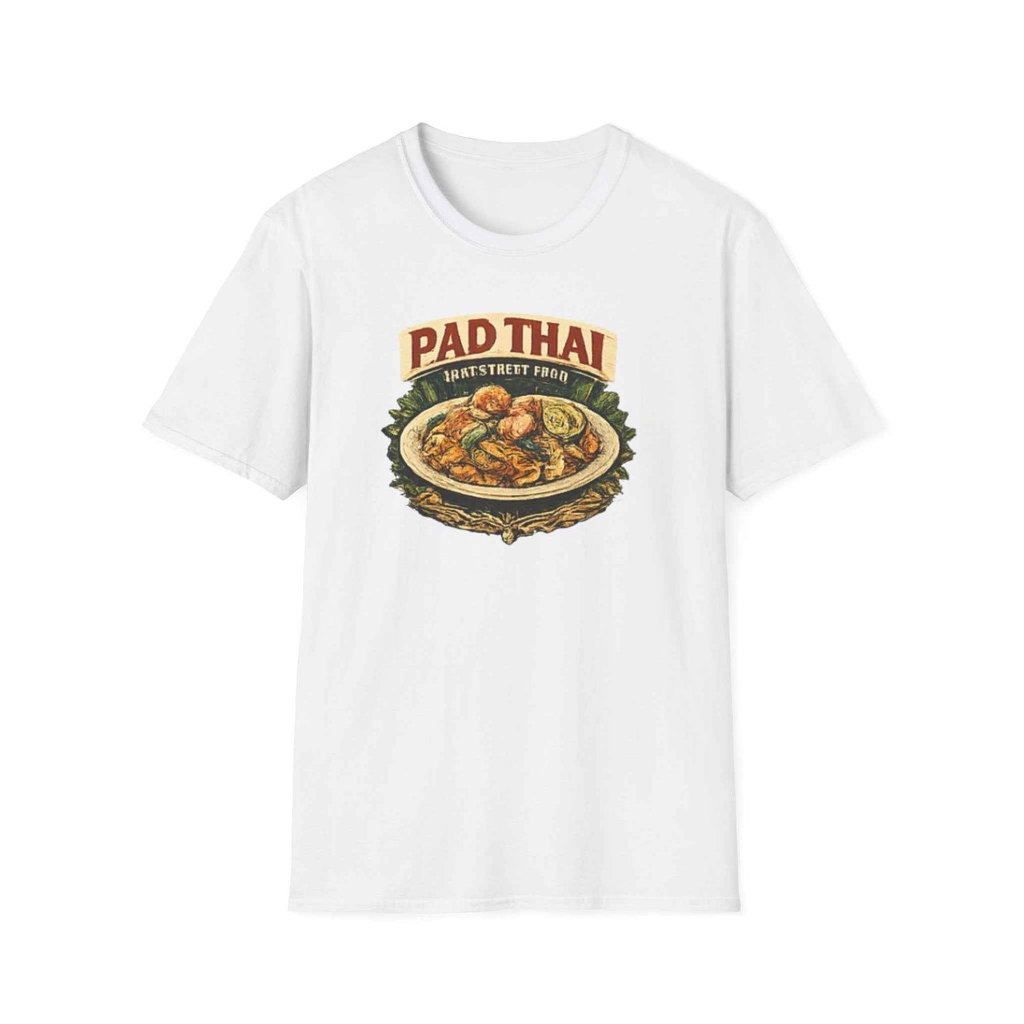 Pad Thai T-Shirt weiß — Thai Street Food Vintage Graphic Tee, Asian Streetwear Geschenk