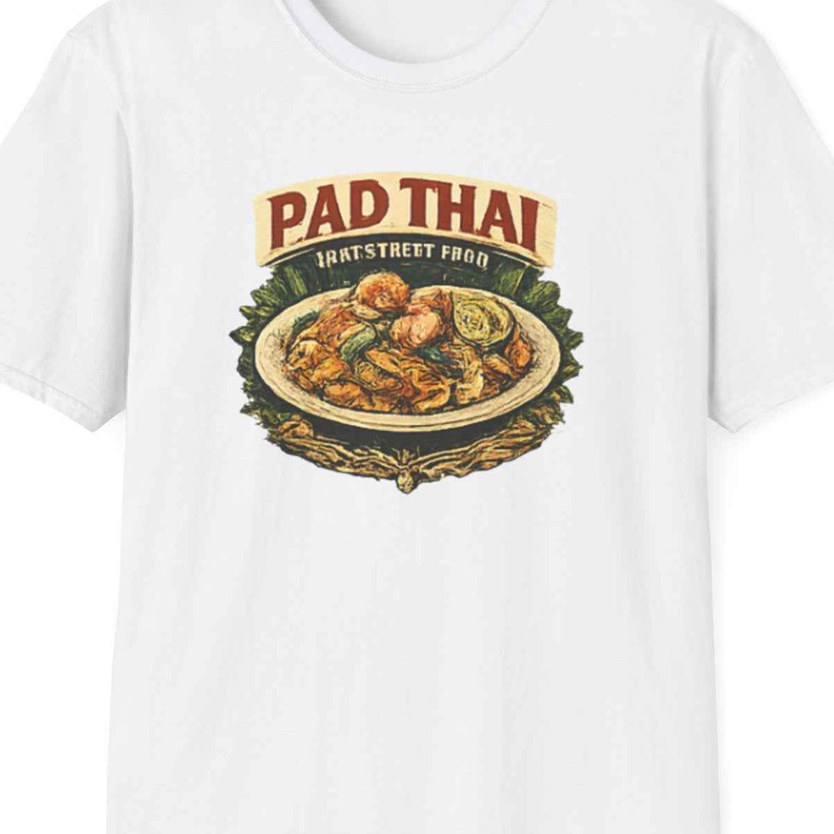 White Pad Thai T-Shirt – Design Nahaufnahme