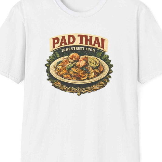 White Pad Thai T-Shirt – Design Nahaufnahme