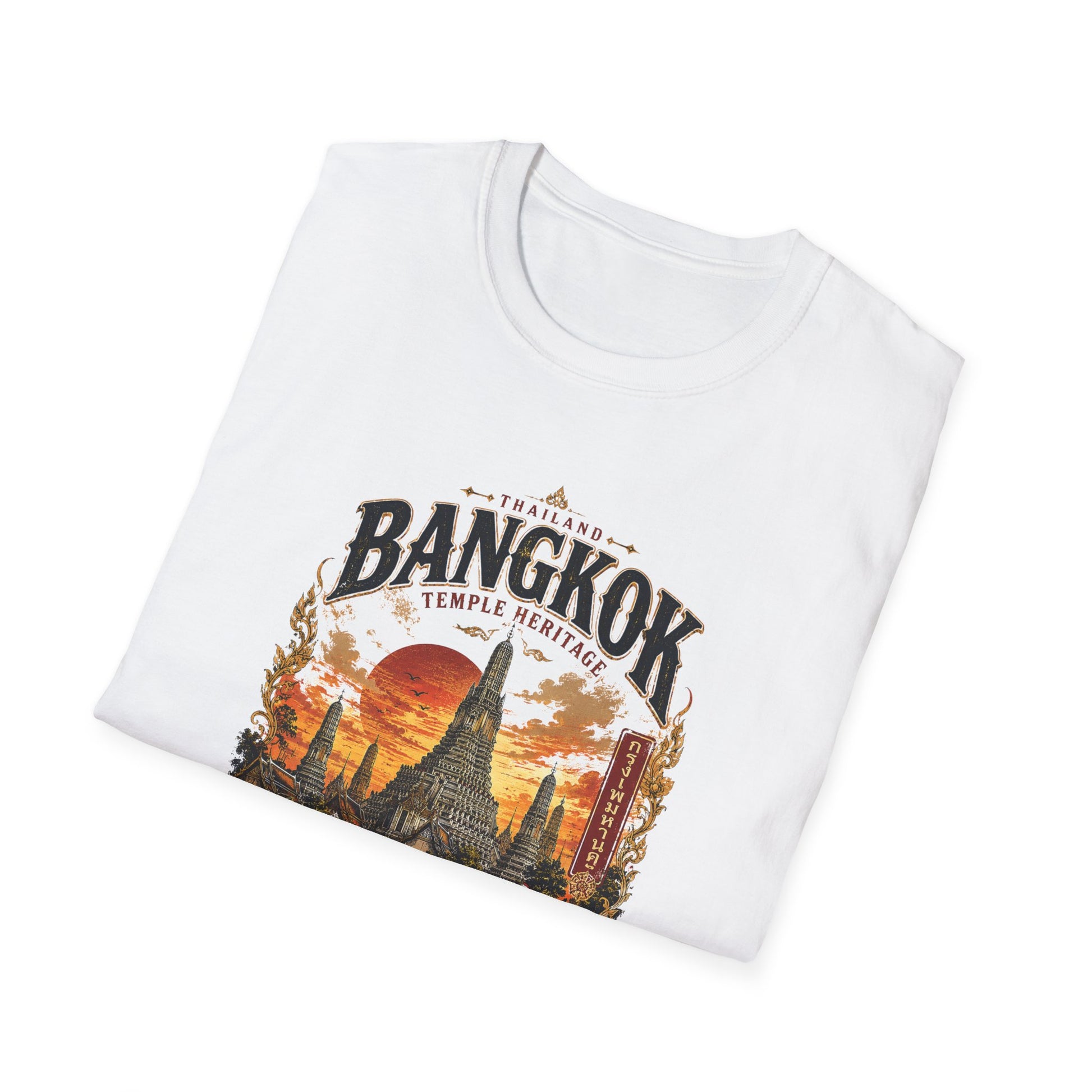 Wat Arun Tempel T-Shirt Bangkok Thailand Streetwear Vorderansicht