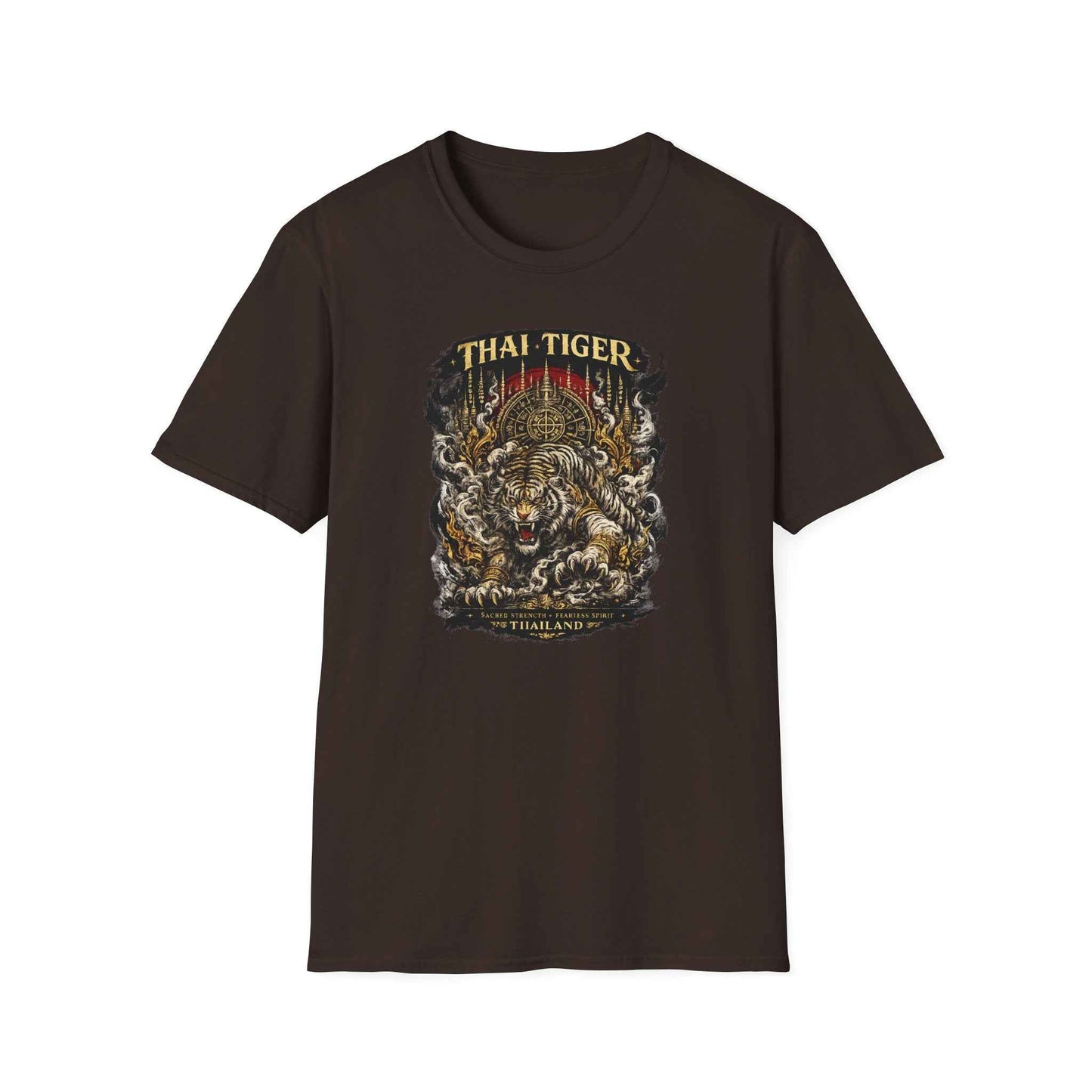 Thai Tiger T-Shirt – Muay Thai & Asian Streetwear mit Tiger-Print Herren Damen
