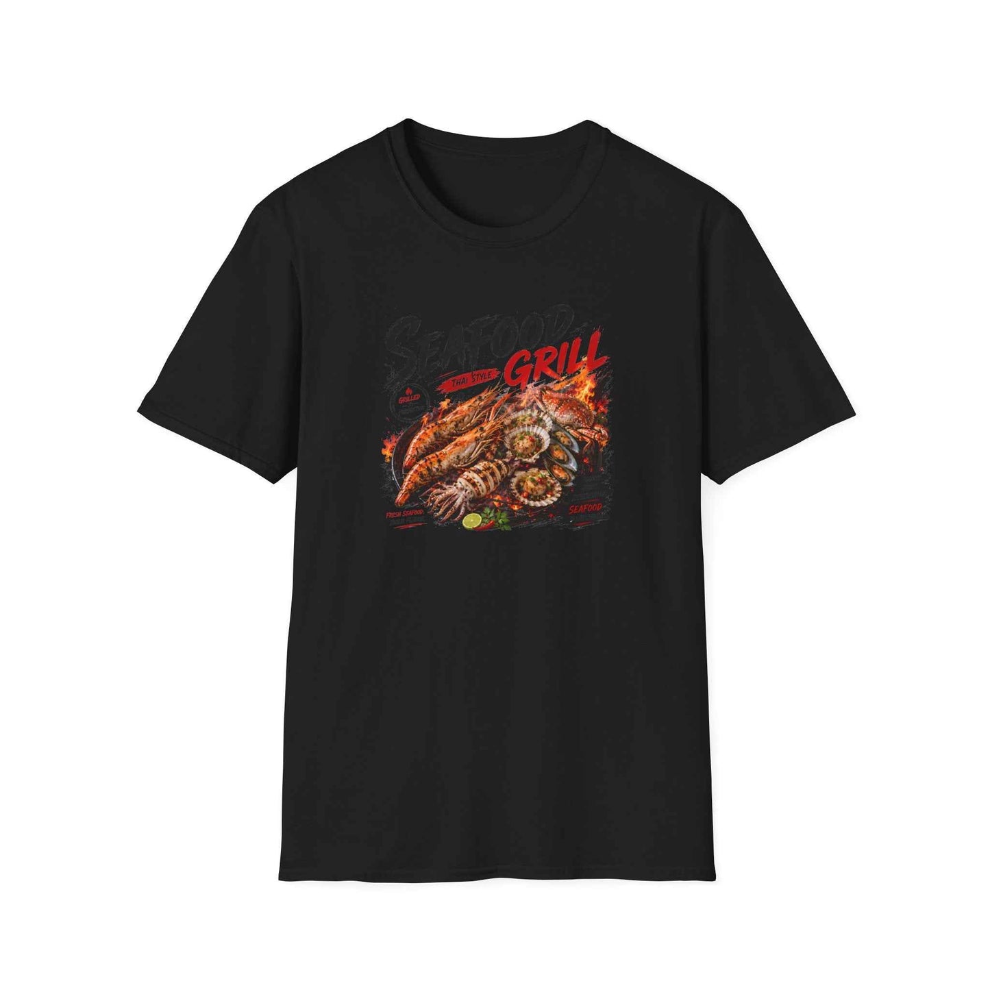 Seafood Grill Design Detail — Thai Street Food Motiv Nahaufnahme