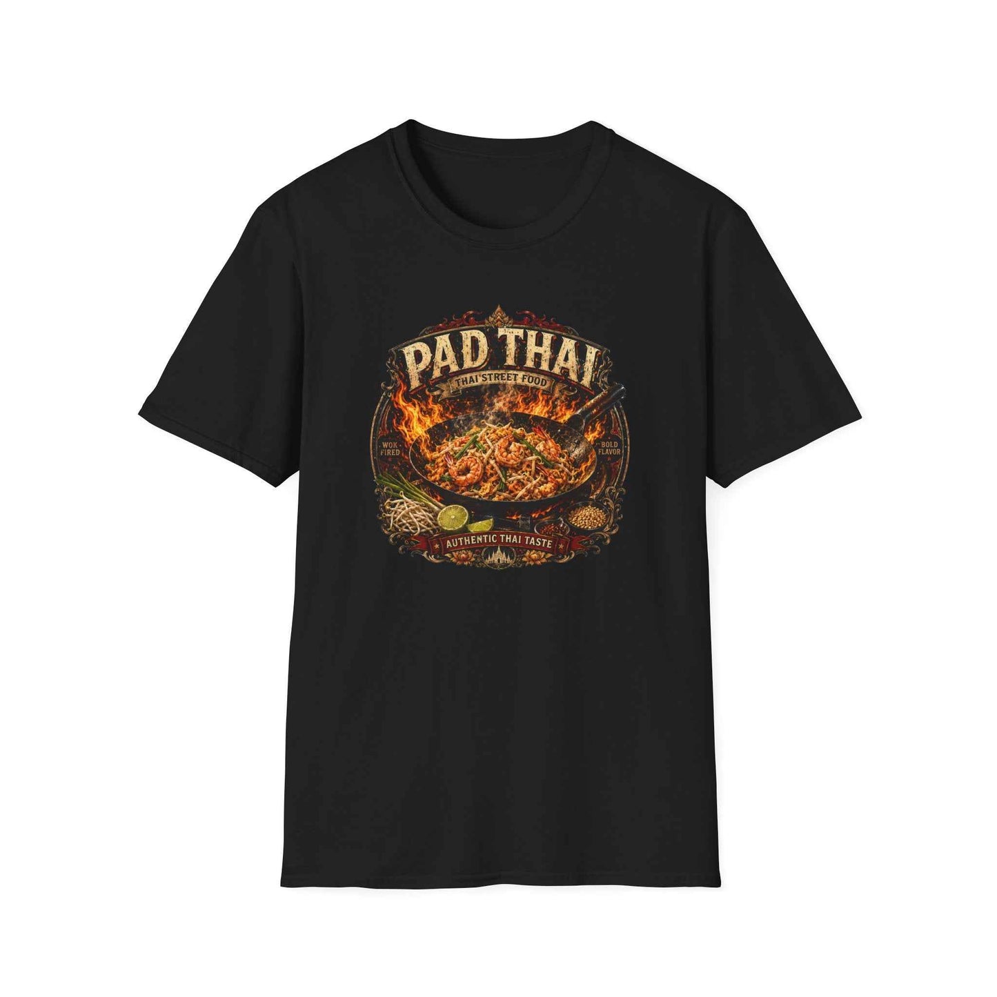 Pad Thai T-Shirt — Wok Fired Thai Street Food, Scharfe Asian Streetwear Herren Damen