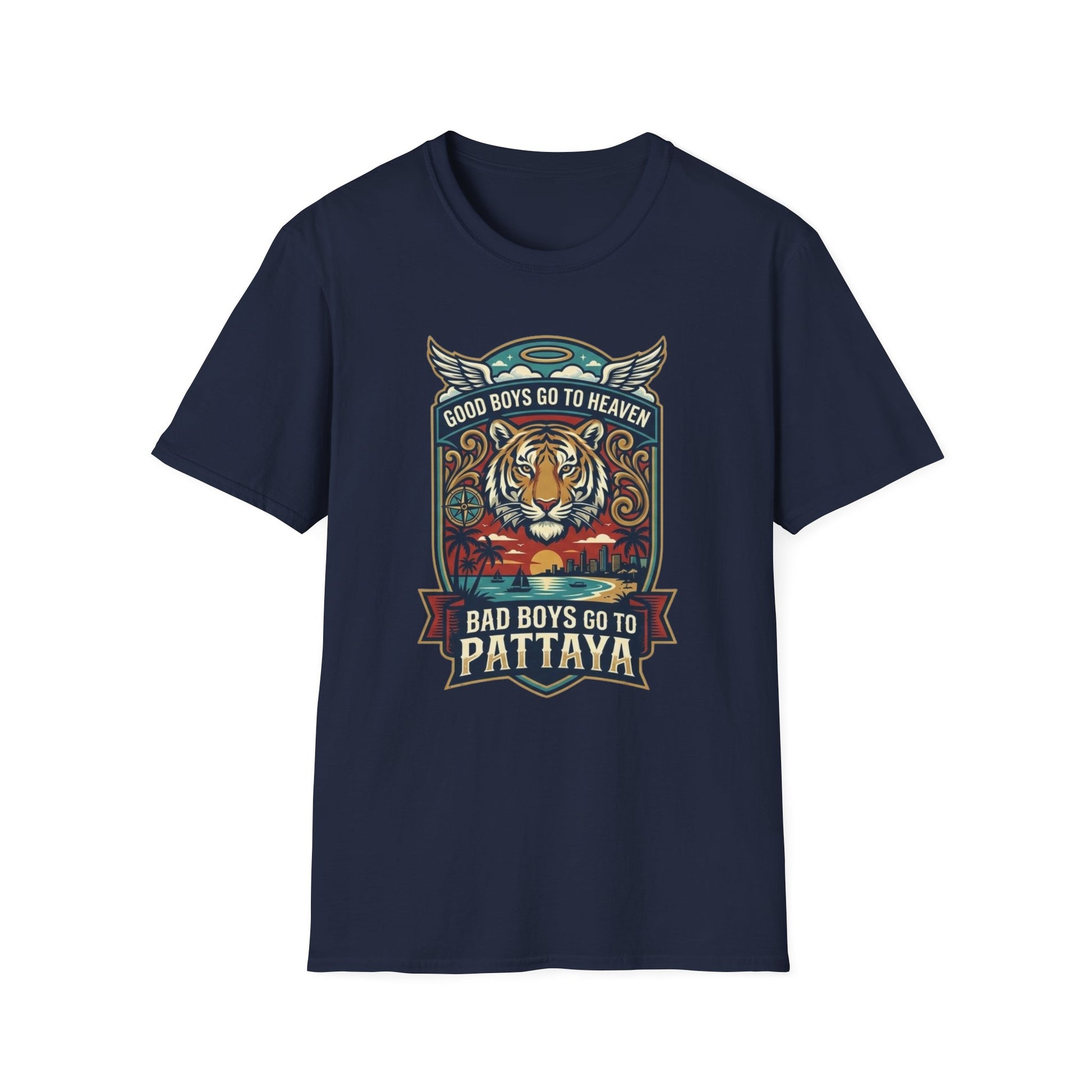 Bad Boys Pattaya T-Shirt navy Tiger Thailand Streetwear Graphic Tee