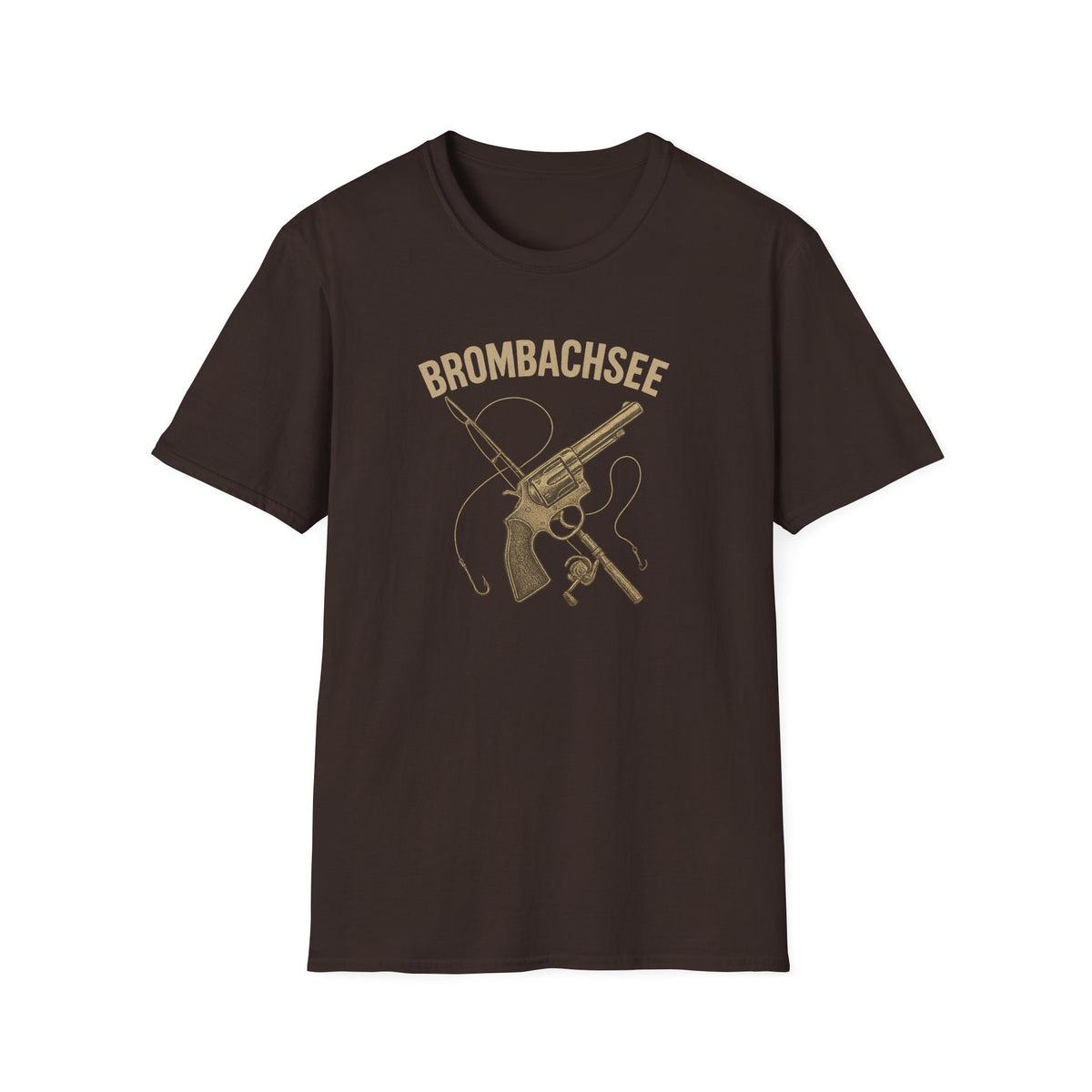 Brombachsee T-Shirt Rückansicht — Angler Shirt Herren Model