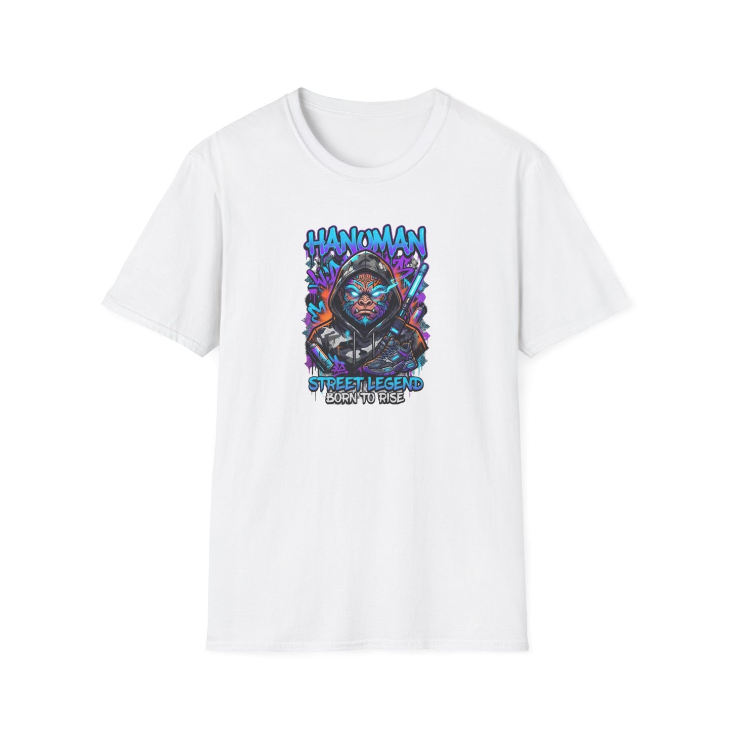 Hanuman T-Shirt weiß — Urban Streetwear Graffiti Design Geschenk