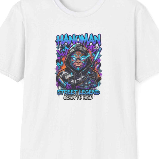 Hanuman Streetwear T-Shirt – Urban Thai Design Herren Damen – Design Nahaufnahme